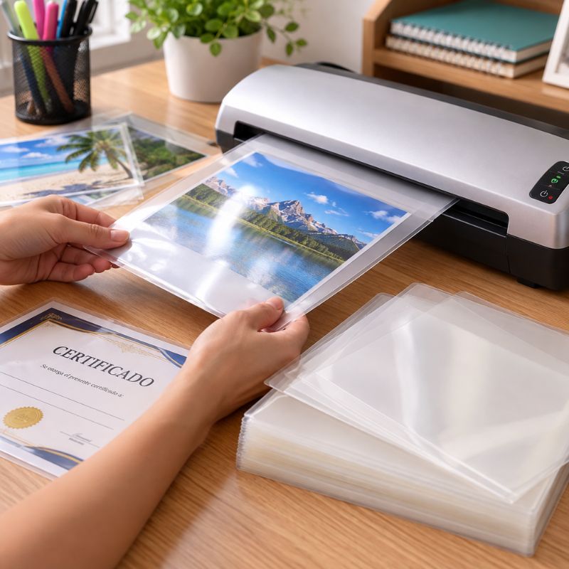 Pack 100 Láminas para Plastificar Documentos y Fotografías