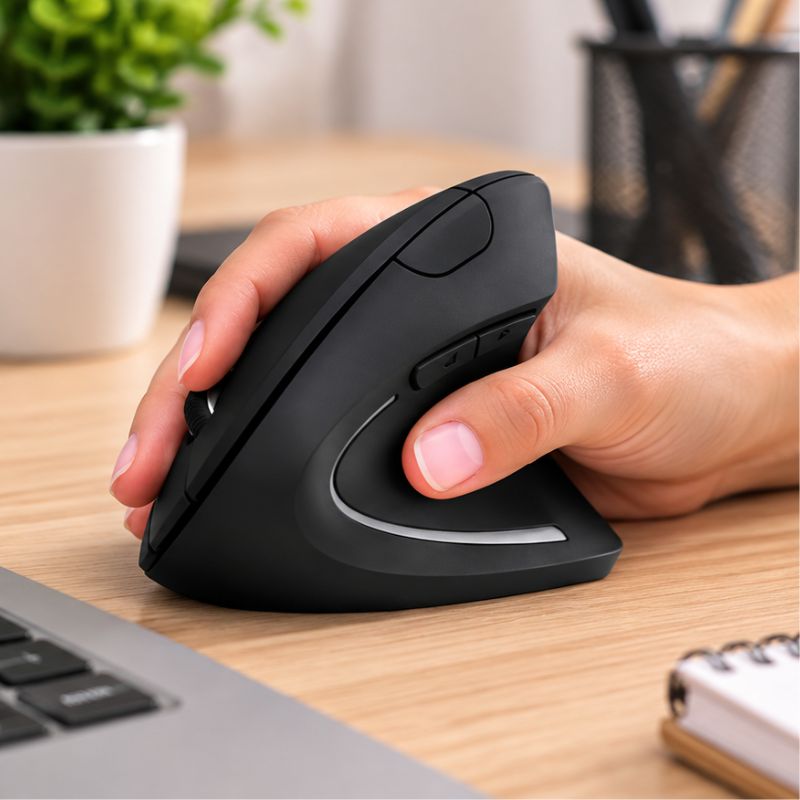 Mouse Vertical Inalámbrico Ergonómico para Computador y Notebook