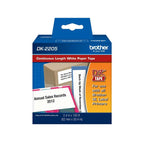 Etiqueta Blanca Papel Brother Dk2205 62 Mm De Ancho X 30.48mm