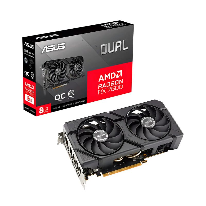 Tarjeta De Vídeo Asus Dual Amd Radeon Rx 7600 Evo Oc 8gb