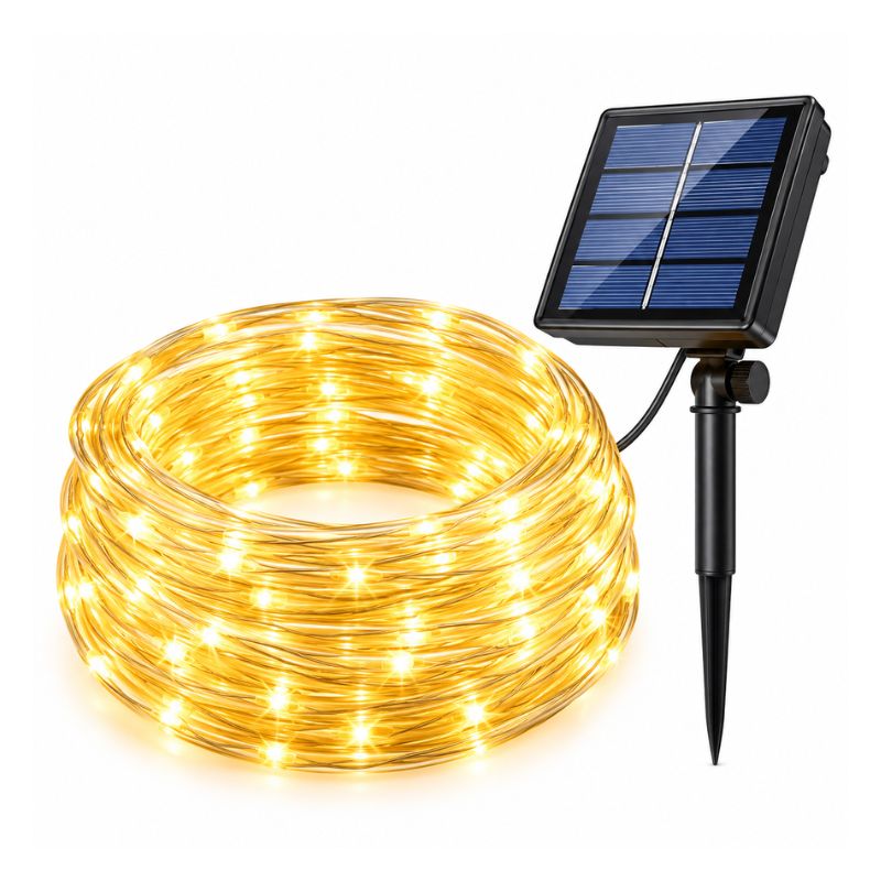 Luces Solares LED Decorativas para Exterior con Panel Solar