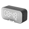 Reloj Despertador Digital LED Con Parlante Bluetooth 5.0 Espejo Y Soporte Celular