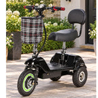 SCOOTER ELÉCTRICO DE 3 RUEDAS CON ASIENTO Y RESPALDO