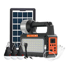 Kit Iluminación Solar Portátil Linterna LED 3 Ampolletas Recargable