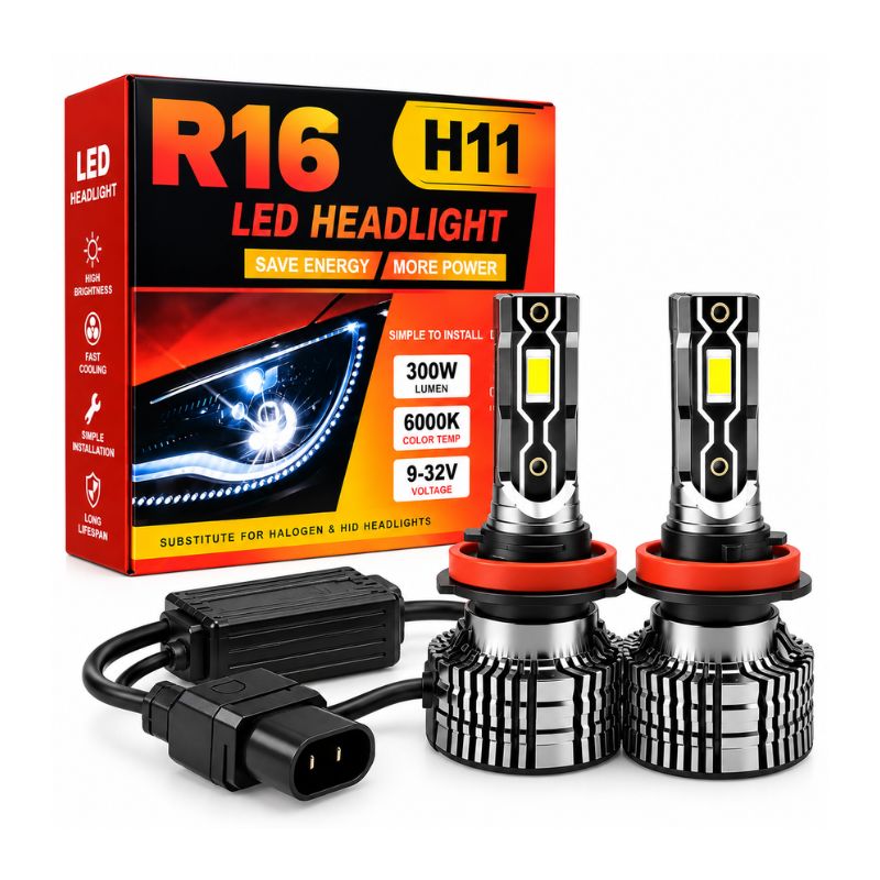 Kit Ampolletas LED H11 R16 300W para Auto con Canbus