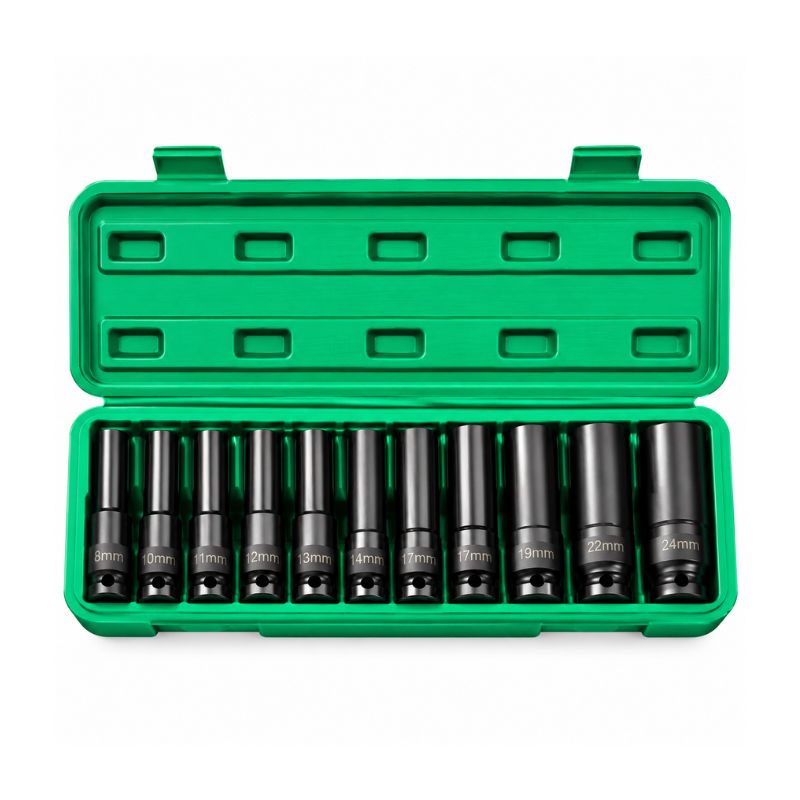 Juego Dados Largos de Impacto 8 a 24 mm 10 Piezas