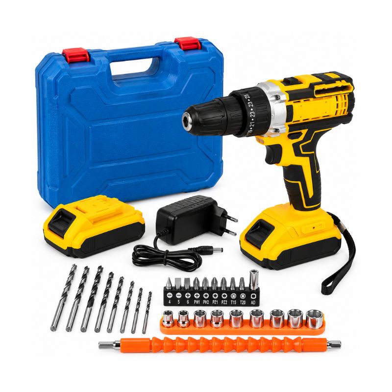 Kit Taladro Inalámbrico 24V + 2 Baterías Maletín y Accesorios