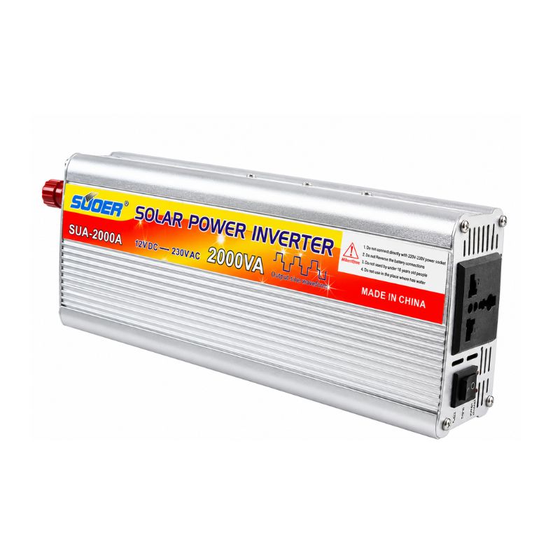Inversor de Corriente Solar 2000W 12V a 220V USB