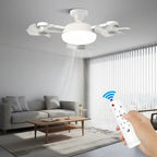 Ventilador de Techo con Luz LED 50W E27 3 Aspas Control Remoto 3 Velocidades