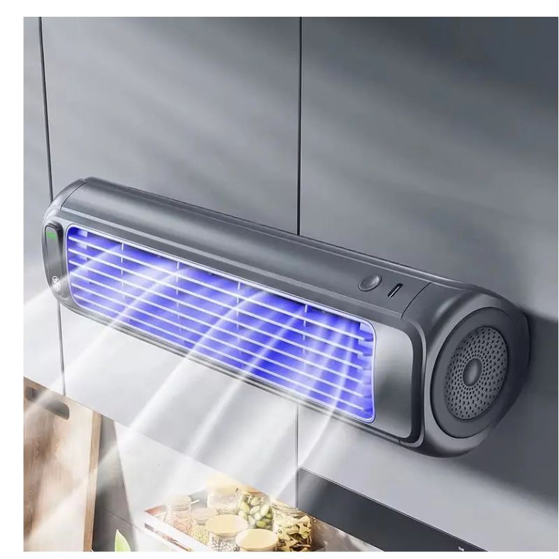 Mini Ventilador Torre Portátil USB 3 Velocidades Luz LED Silencioso