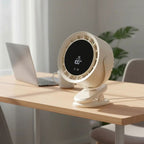Ventilador Recargable Portátil de Escritorio con Pantalla Digital y Luz LED