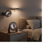 Ventilador Circular Recargable 25 cm 5 Velocidades Luz LED Silencioso