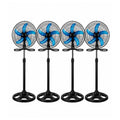 Pack 4 Ventiladores Industriales 18 Pulgadas 90W 4 en 1 de Pie y Piso