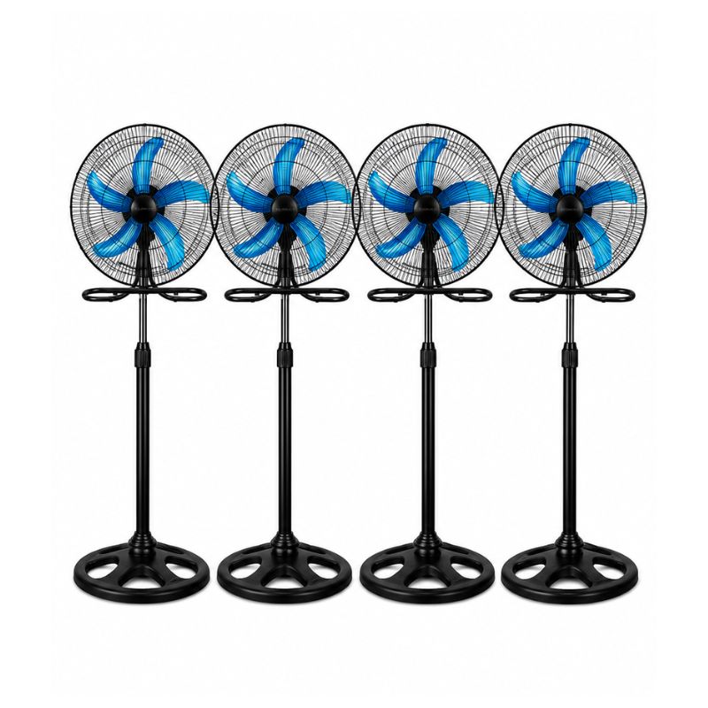 Pack 4 Ventiladores Industriales 18 Pulgadas 90W 4 en 1 de Pie y Piso