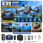 Drone E99 Plegable Cámara Dual WiFi Control con Pantalla 2.4GHz