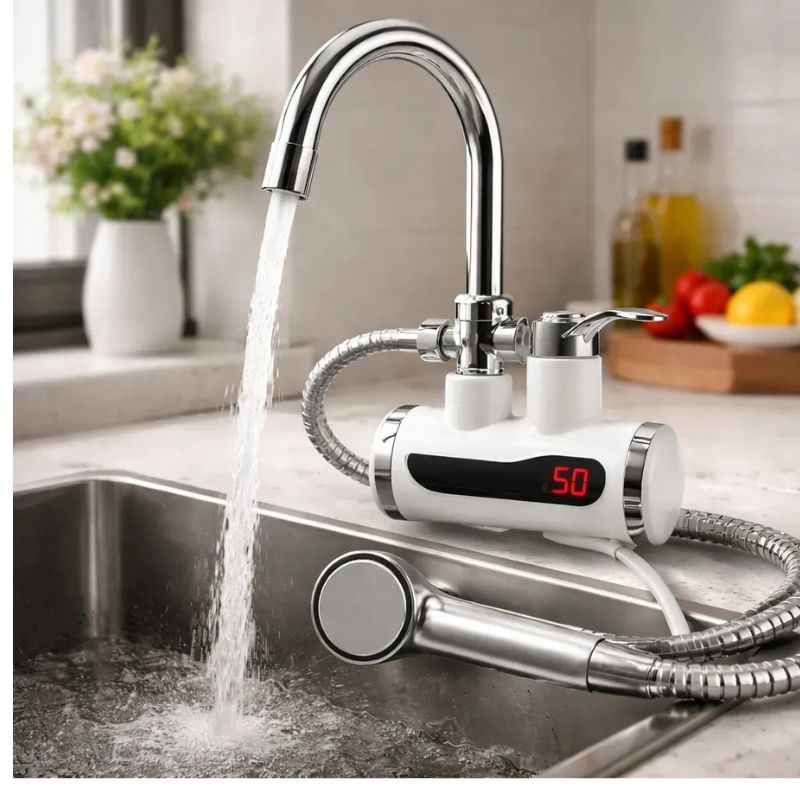 Llave Calentador de Agua Eléctrico Instantáneo con Ducha 3000W 220V