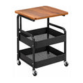 Carro Organizador 2 Niveles Con Ruedas Mesa Superior 65 Cm
