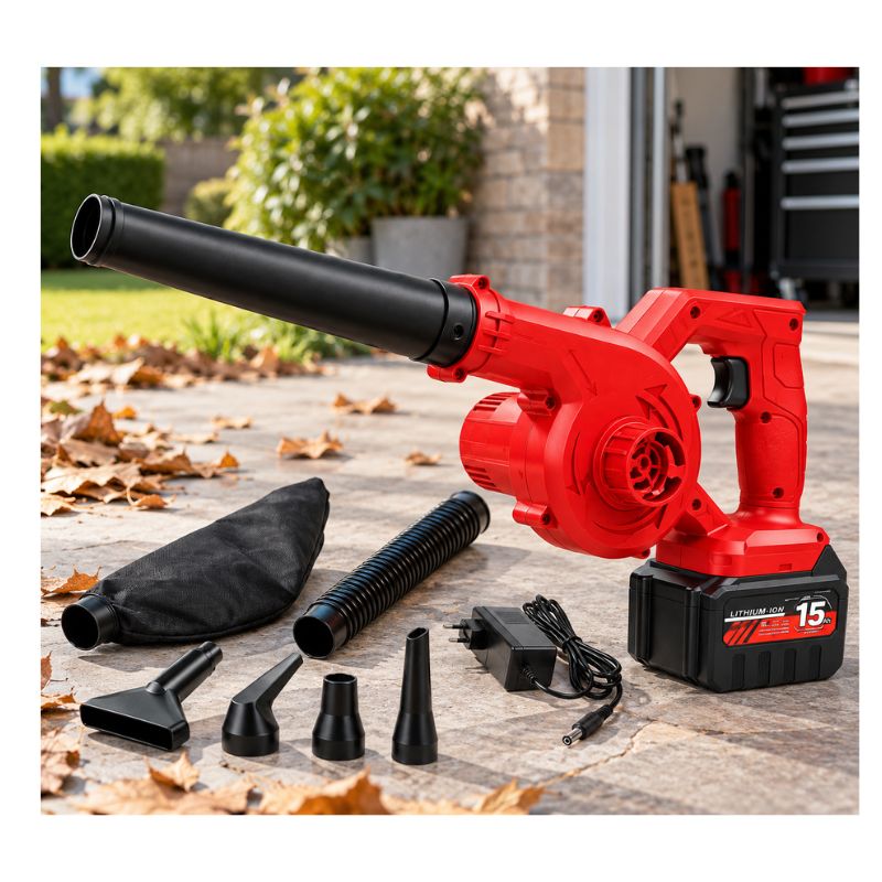 Soplador Inalámbrico Portátil con Batería Recargable y Accesorios
