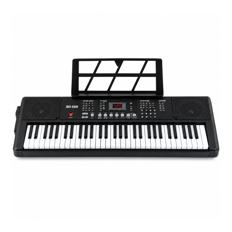 Teclado Musical Electrónico 61 Teclas BD-669 con Pantalla LED y Función Aprendizaje