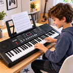 Teclado Musical Electrónico 61 Teclas BD-669 con Pantalla LED y Función Aprendizaje