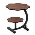 Mesa Auxiliar Lateral Doble Nivel Diseño Moderno 60 cm