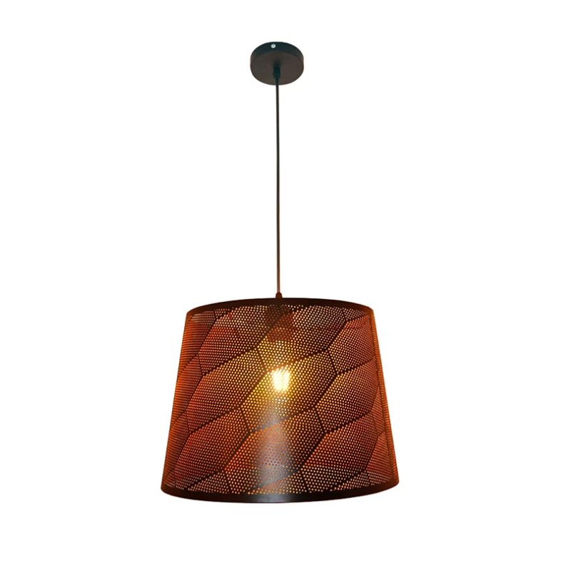 Lámpara Colgante Porta E27 Cafe 35 cm | Diseño Industrial Moderno