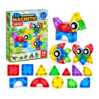 Set Bloques Magnéticos Transparentes 14 Piezas 3D para Construcción 3+