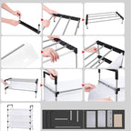Zapatero Organizador 5 Niveles con Puertas 66x29x94 cm Gris