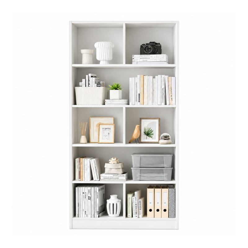 Estante Librero Organizador 5 Niveles 60x24x180 cm Blanco
