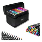 Set 120 Marcadores Doble Punta Tinta Alcohol Colores con Estuche