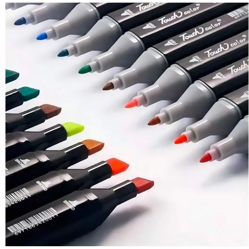 Set 120 Marcadores Doble Punta Tinta Alcohol Colores con Estuche