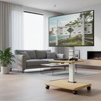 Soporte TV Móvil con Ruedas 32 a 70 Pulgadas Pedestal Blanco