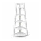 Estante Esquinero Organizador de 5 Niveles Blanco 106 cm