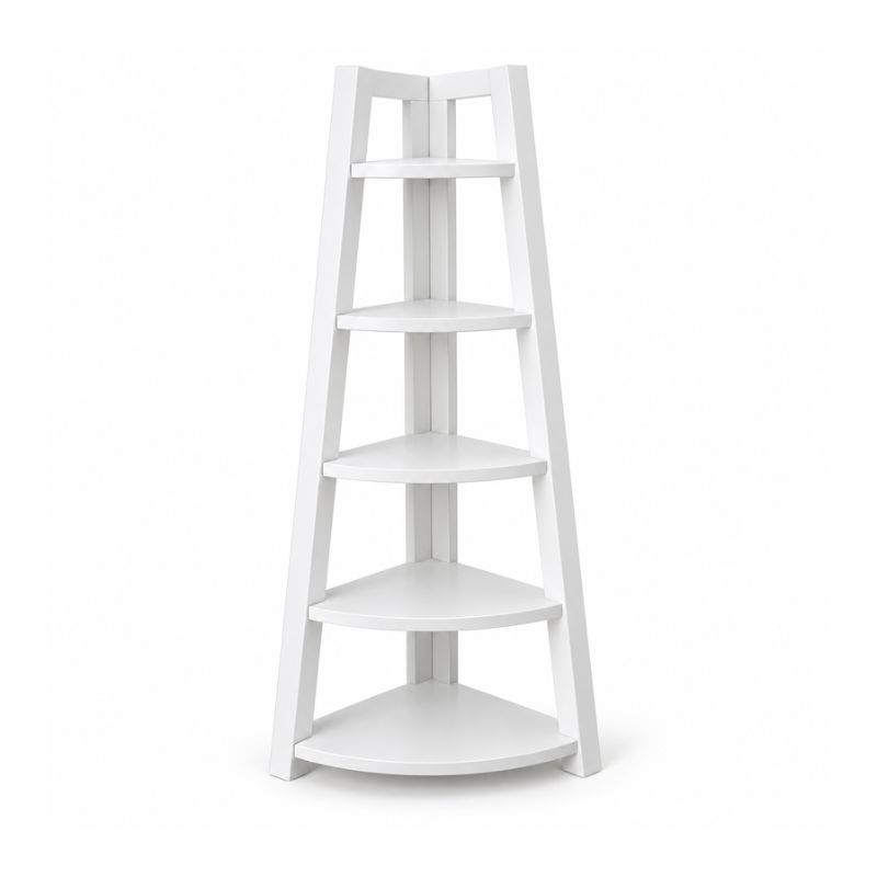 Estante Esquinero Organizador de 5 Niveles Blanco 106 cm