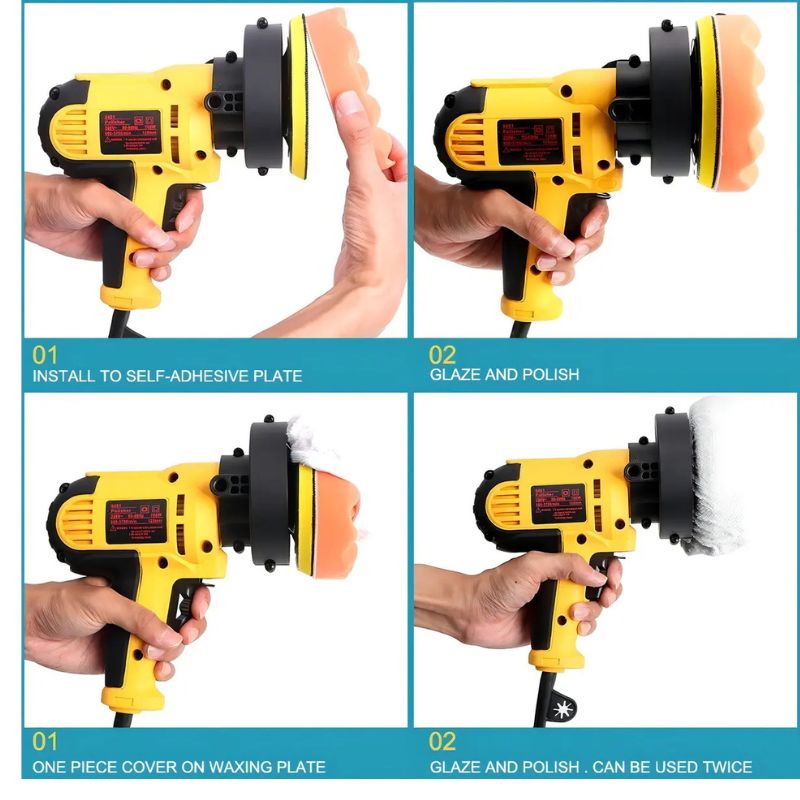 Pulidora Eléctrica para Auto 380W Velocidad Variable 600-3000 RPM