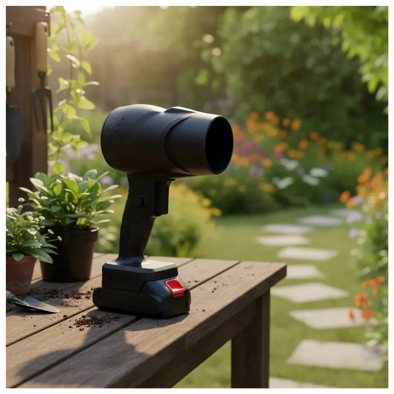 Soplador Inalámbrico Turbina 1050W 48V Recargable Negro