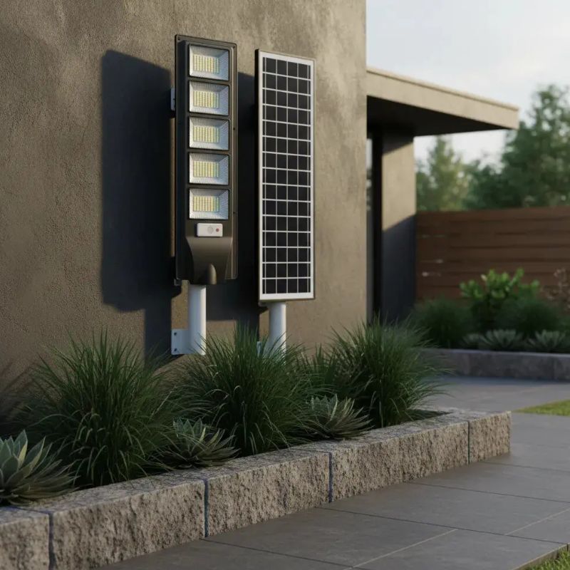 Foco Solar LED Exterior 1400W Con Panel Sensor Movimiento Control Remoto