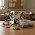 Juego De Bingo Completo Con Tómbola Bolas Cartones Y Fichas