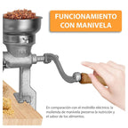 Molino Manual De Granos Maíz Café Semillas Especias Hierro Fundido