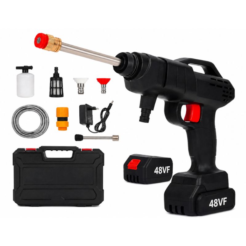 Pistola Hidrolavadora Inalámbrica 300W 48V Portátil Con Accesorios