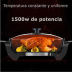 Sartén Eléctrico Sokany 1500W 6L Antiadherente Con Tapa De Vidrio