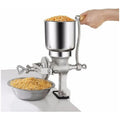 Molino Manual De Granos 1,5L Tolva Alta Hierro Fundido Plateado
