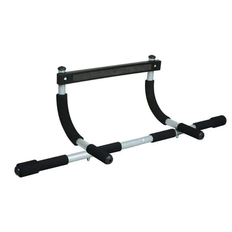 Barra De Dominadas Multifuncional Para Puerta Abdominales Flexiones Color Negro
