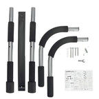 Barra De Dominadas Multifuncional Para Puerta Abdominales Flexiones Color Negro