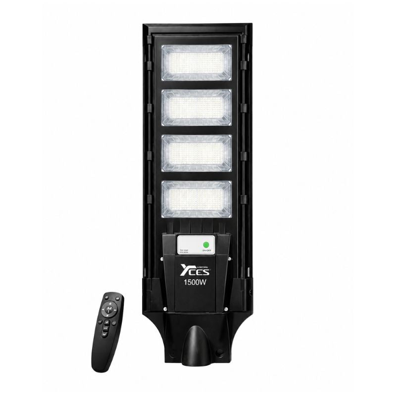 Foco Solar LED 1500W Exterior Con Control Remoto Luz Blanca