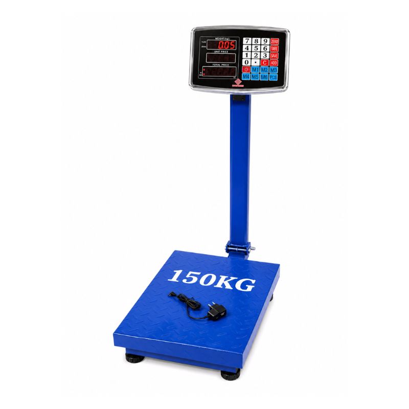 Balanza Digital Plataforma 150 Kg Comercial Plegable Con Visor y Teclado