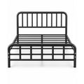 Cama Metálica Moderna Plaza Y Media 120x190 Cm Negra