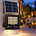 Foco Proyector LED Solar GCS 1500W con Panel Solar, Control Remoto e Indicador de Batería