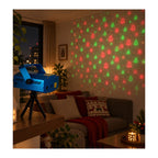 Proyector Láser Rojo y Verde con Figuras Navideñas, Tarjetas Intercambiables y Trípode