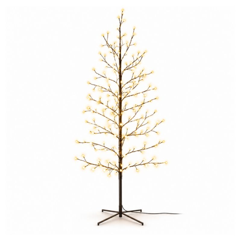 Árbol Decorativo LED 150 cm con Base 220 V – Luz Cálida o Multicolor